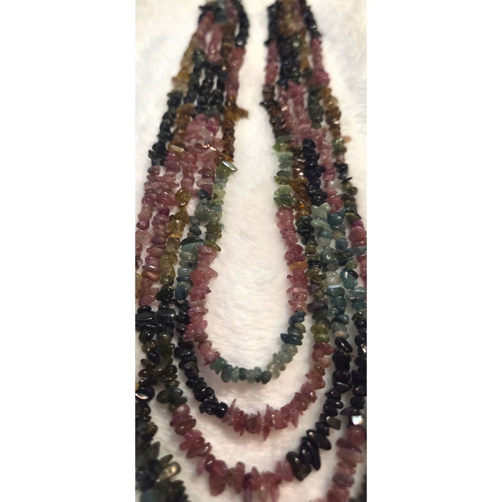 Multi-Strand Gemstone Chip Necklace + FREE Brand-New Napier Jewelry Bonus! - Picture 2 of 6